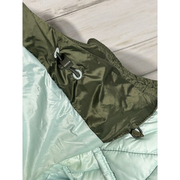 LANDS END Womens LARGE Primaloft Insulated Quilted Jacket Green Full Zip Hooded - Picture 15 of 16